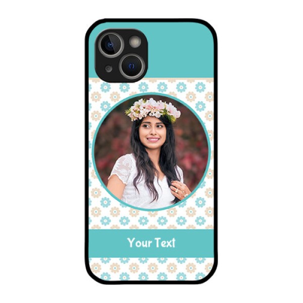 iPhone 14 Plus Custom Glass Mobile Case - Beautiful Flowers Design