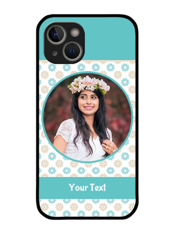 Custom iPhone 14 Plus Custom Glass Mobile Case - Beautiful Flowers Design