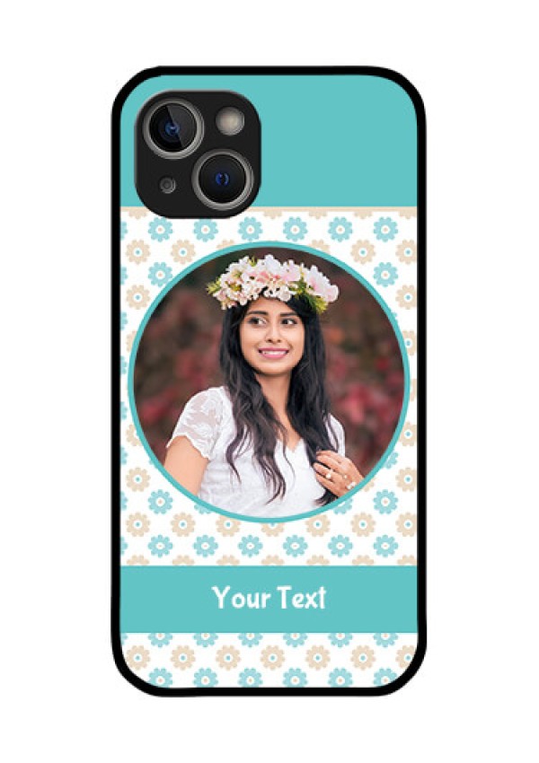 iPhone 14 Plus Custom Glass Mobile Case - Beautiful Flowers Design