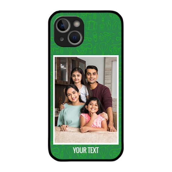 iPhone 14 Plus Personalized Glass Phone Case - Picture Upload Design