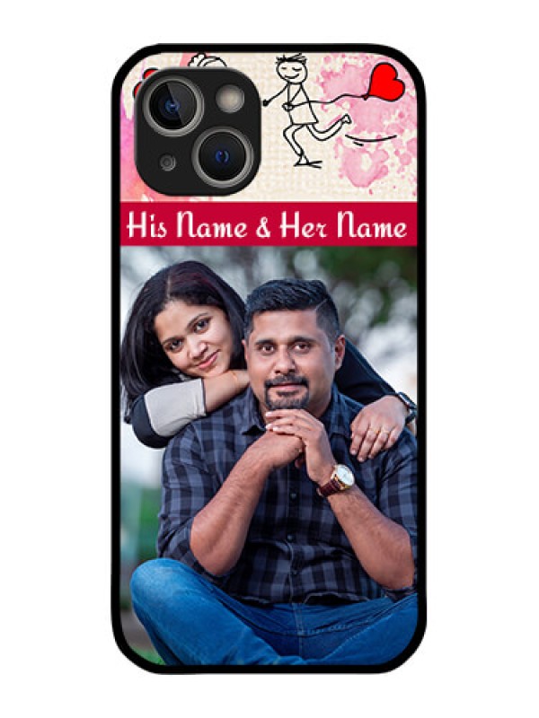 Custom iPhone 14 Plus Photo Printing on Glass Case - You and Me Case Design