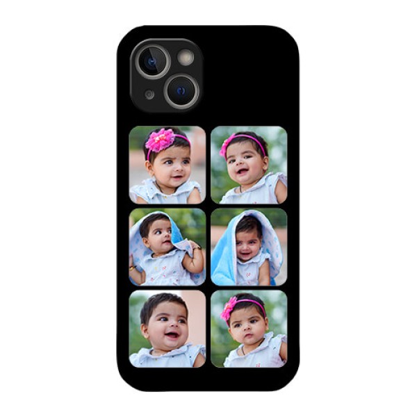 iPhone 14 Plus Photo Printing on Glass Case - Multiple Pictures Design