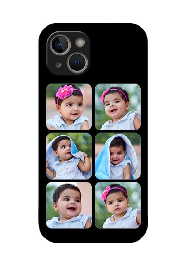 iPhone 14 Plus Photo Printing on Glass Case - Multiple Pictures Design