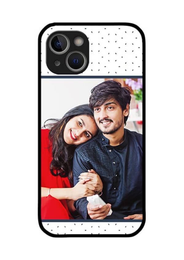 iPhone 14 Plus Personalized Glass Phone Case - Premium Dot Design