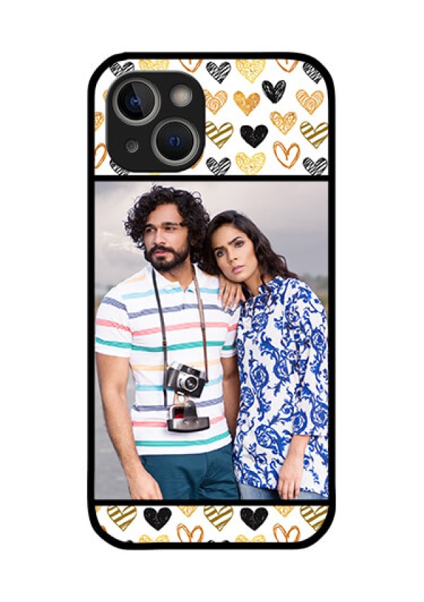 iPhone 14 Plus Photo Printing on Glass Case - Love Symbol Design