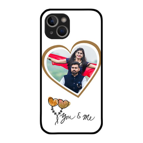 iPhone 14 Plus Custom Glass Mobile Case - You & Me Design