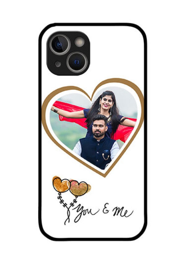 iPhone 14 Plus Custom Glass Mobile Case - You & Me Design