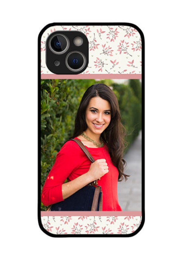 iPhone 14 Plus Custom Glass Phone Case - Premium Floral Design