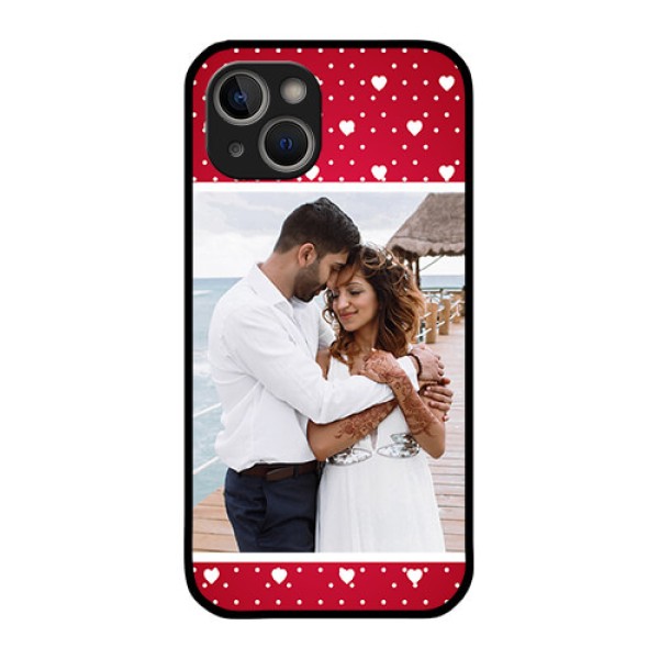 iPhone 14 Plus Photo Printing on Glass Case - Hearts Mobile Case Design iPhone 14 Plus Photo Printing on Glass Case - Hearts Mobile Case Design