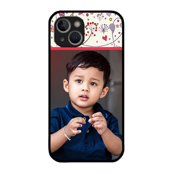 iPhone 14 Plus Custom Glass Mobile Case - Premium Floral Design