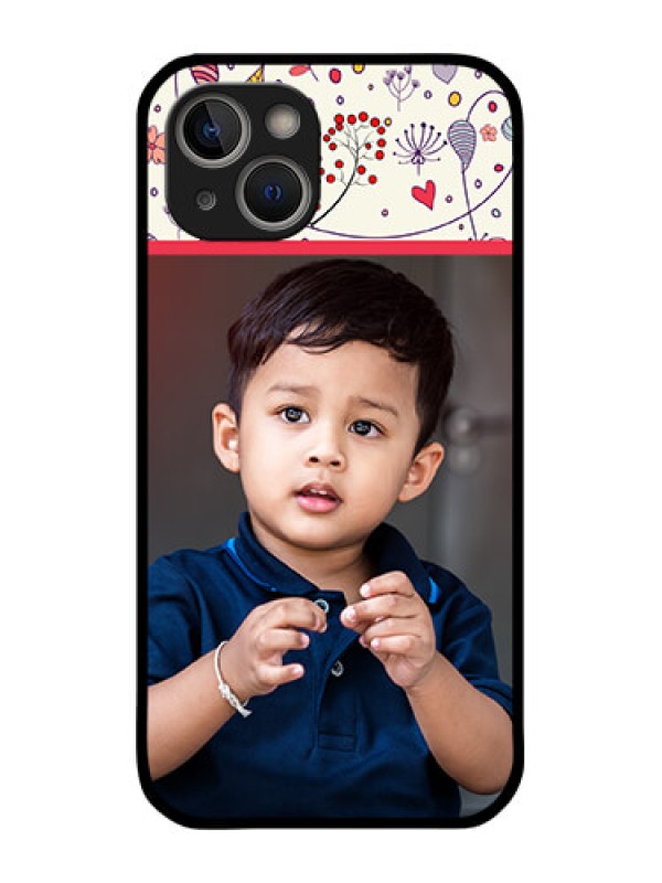 Custom iPhone 14 Plus Custom Glass Mobile Case - Premium Floral Design