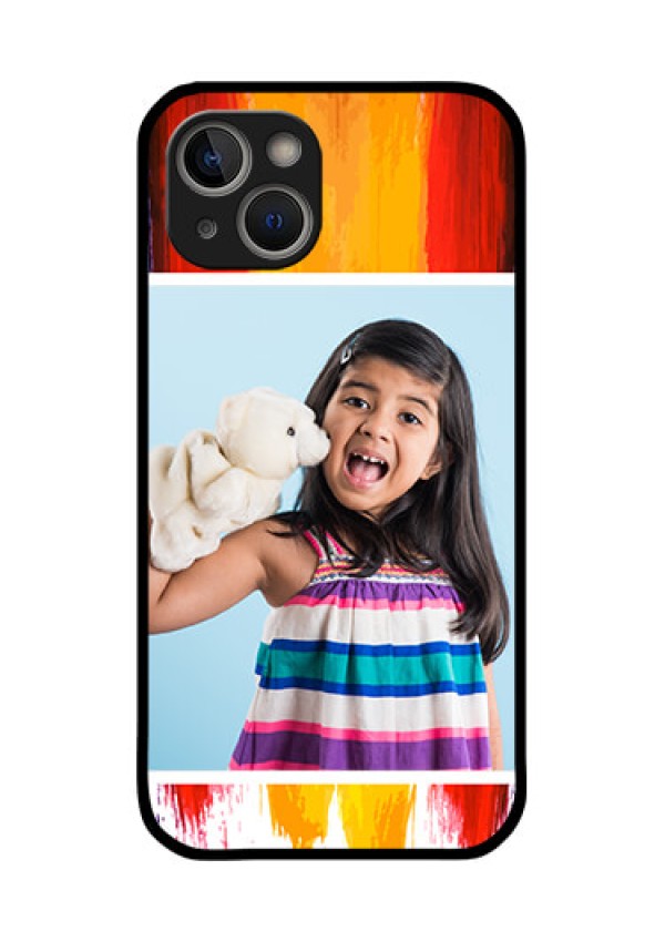 iPhone 14 Plus Personalized Glass Phone Case - Multi Color Design