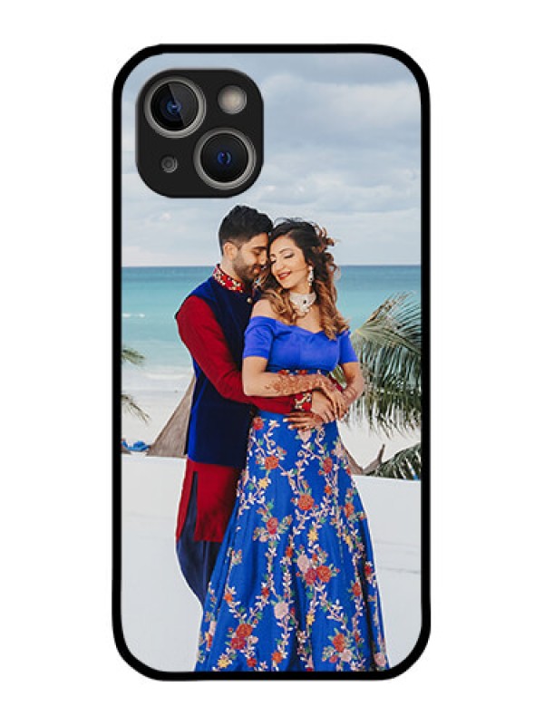 Custom iPhone 14 Plus Photo Printing on Glass Case - Upload Full Picture Design