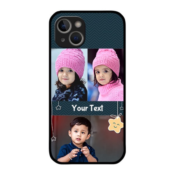 iPhone 14 Plus Custom Glass Mobile Case - Hanging Stars Design