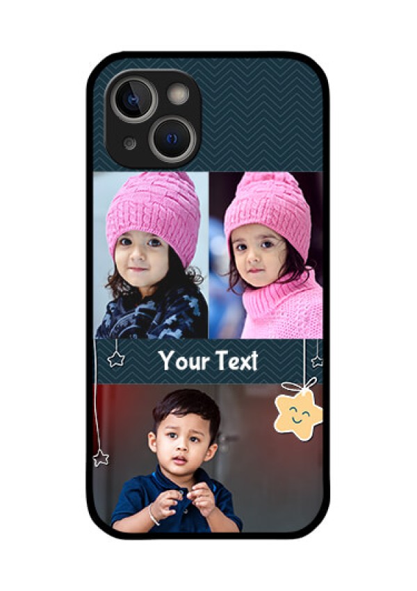 iPhone 14 Plus Custom Glass Mobile Case - Hanging Stars Design