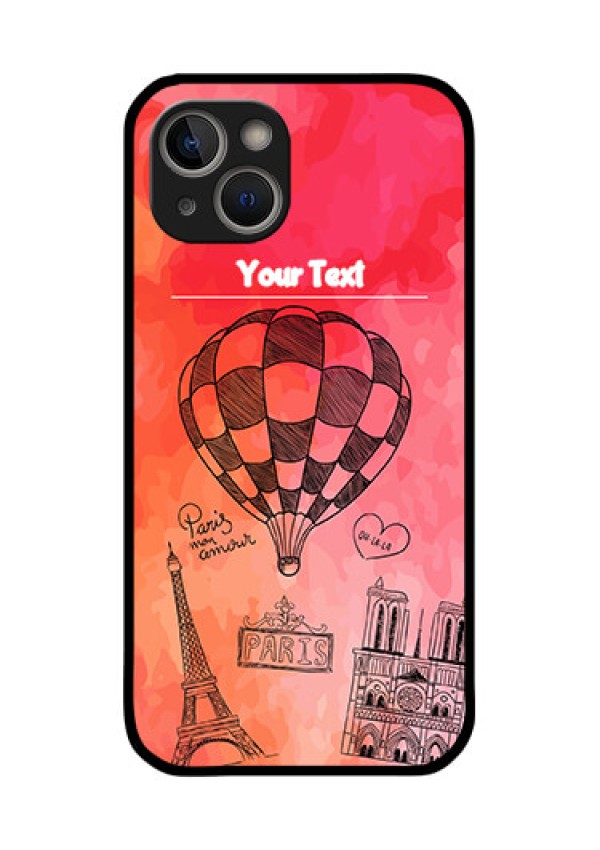 iPhone 14 Plus Custom Glass Phone Case - Paris Theme Design