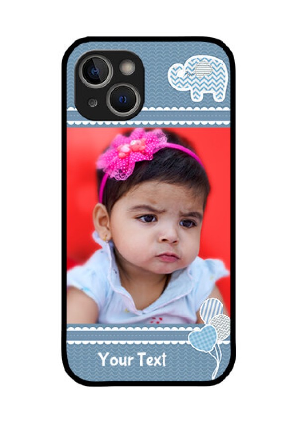 iPhone 14 Plus Photo Printing on Glass Case - with Kids Pattern Design