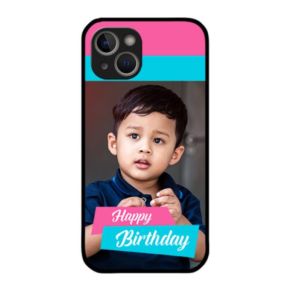 iPhone 14 Plus Personalized Glass Phone Case - Image Holder with 2 Color Design iPhone 14 Plus Personalized Glass Phone Case - Image Holder with 2 Color Design