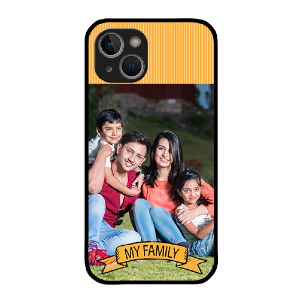 iPhone 14 Plus Custom Glass Phone Case - My Family Design