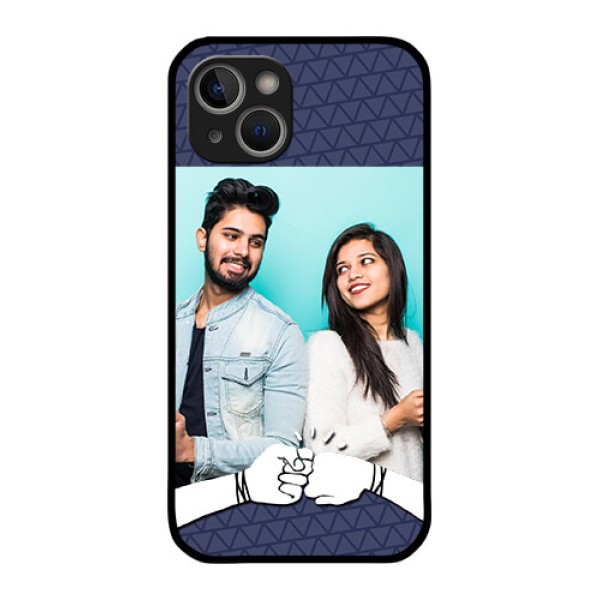 iPhone 14 Plus Photo Printing on Glass Case - with Best Friends Design iPhone 14 Plus Photo Printing on Glass Case - with Best Friends Design