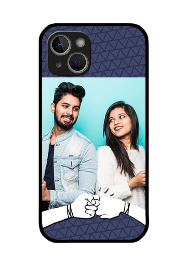 iPhone 14 Plus Photo Printing on Glass Case - with Best Friends Design