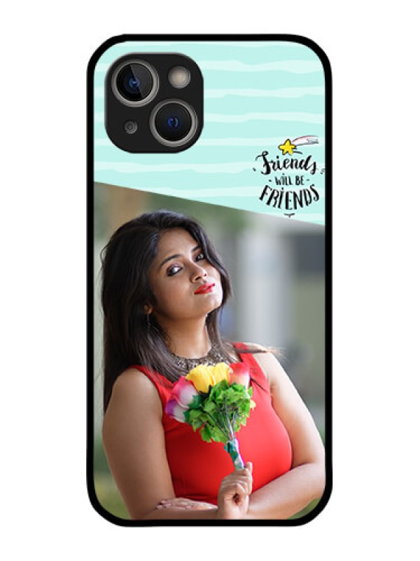 Custom iPhone 14 Plus Custom Glass Phone Case - Friends Picture Icon Design