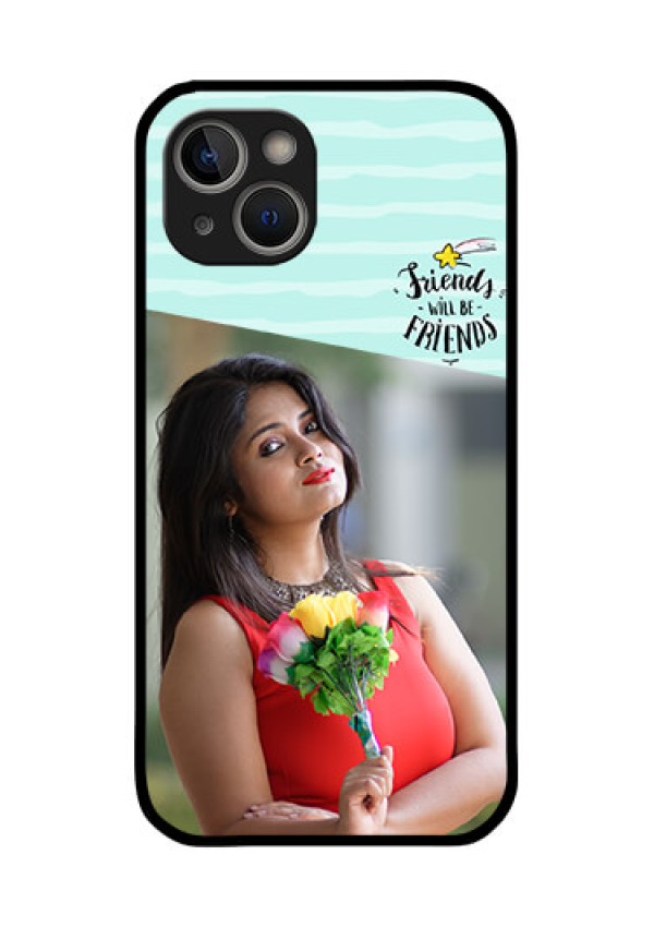 iPhone 14 Plus Custom Glass Phone Case - Friends Picture Icon Design