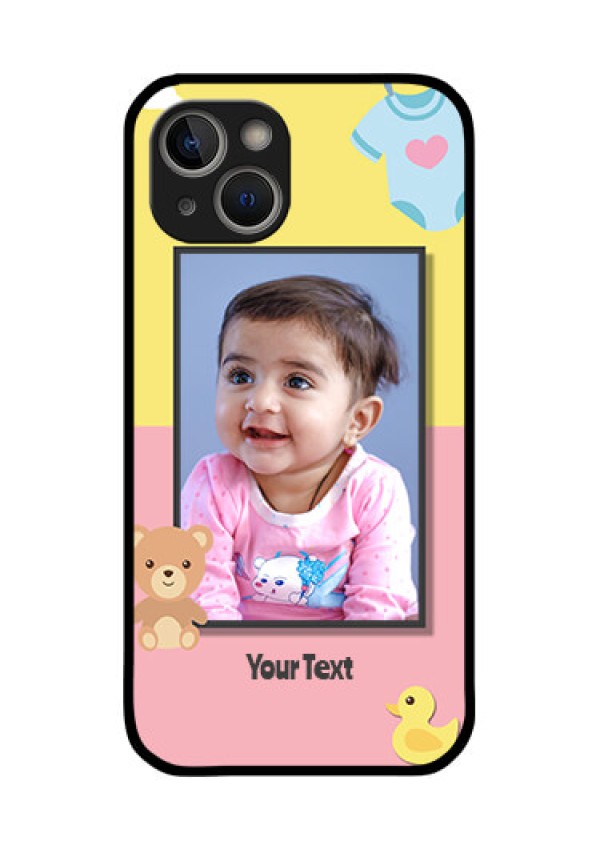 iPhone 14 Plus Photo Printing on Glass Case - Kids 2 Color Design