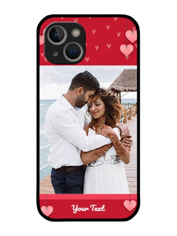 Custom iPhone 14 Plus Custom Glass Phone Case - Valentines Day Design