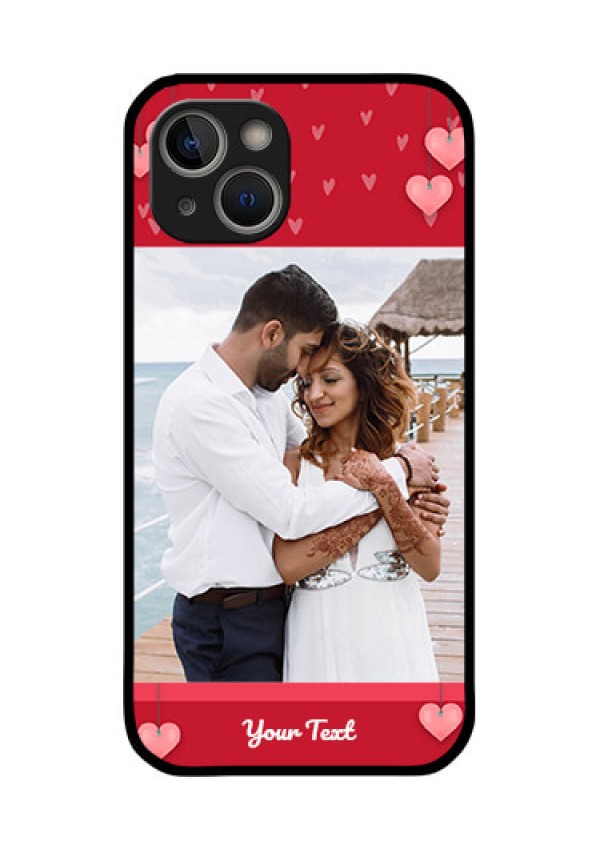 iPhone 14 Plus Custom Glass Phone Case - Valentines Day Design