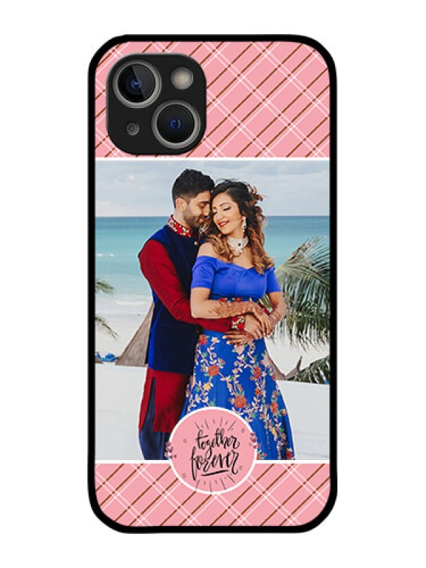 Custom iPhone 14 Plus Personalized Glass Phone Case - Together Forever Design