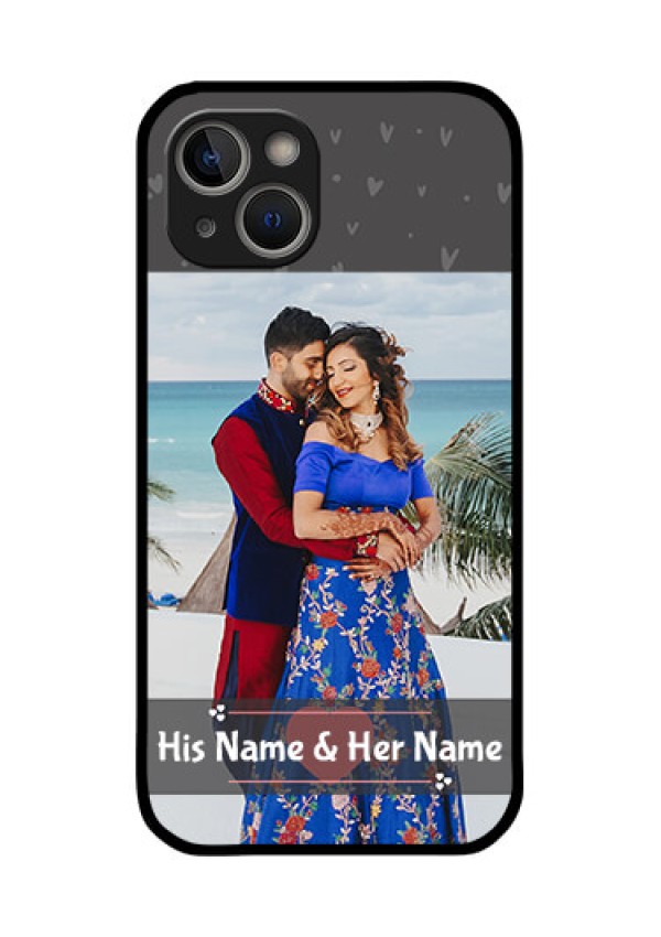 iPhone 14 Plus Custom Glass Mobile Case - Buy Love Design with Photo Online
