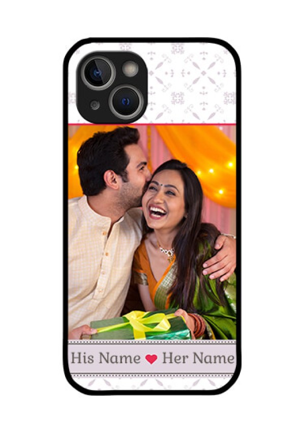 iPhone 14 Plus Custom Glass Mobile Case - with Photo and Ethnic Design