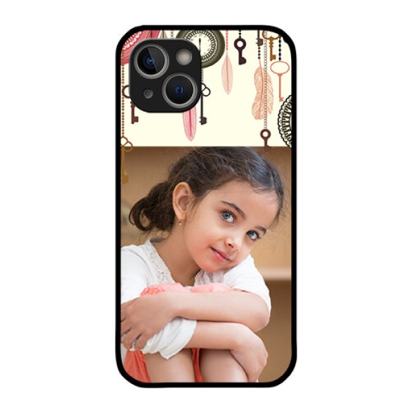 iPhone 14 Plus Custom Glass Mobile Case - Boho Style Design