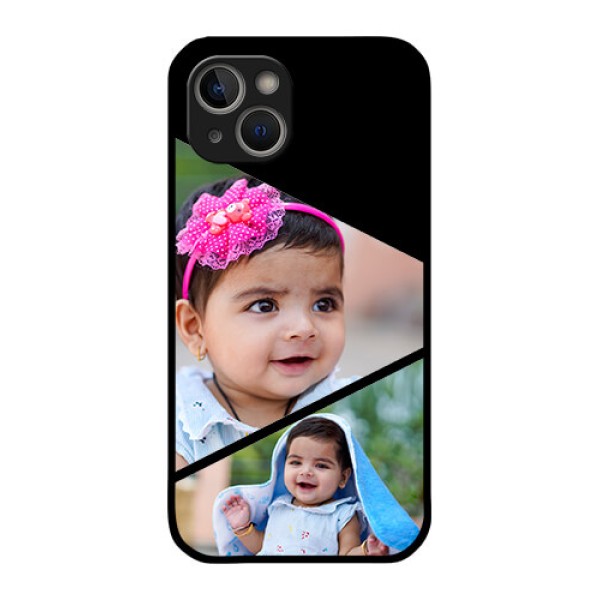 iPhone 14 Plus Custom Glass Phone Case - Semi Cut Design