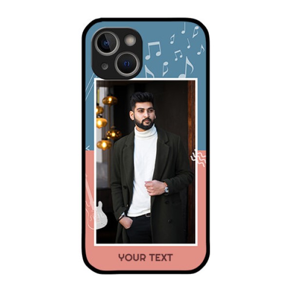 iPhone 14 Plus Photo Printing on Glass Case - with Color Musical Note Design iPhone 14 Plus Photo Printing on Glass Case - with Color Musical Note Design