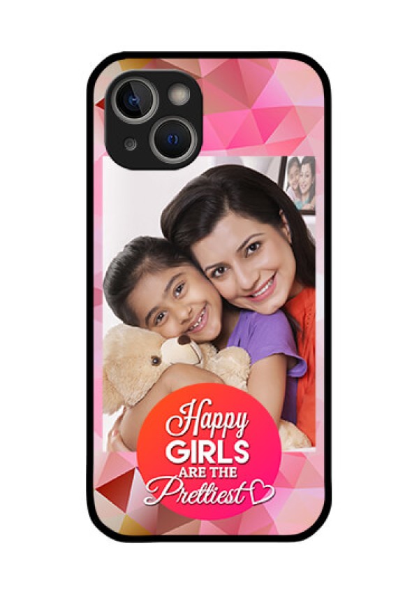 iPhone 14 Plus Photo Printing on Glass Case - Abstract Triangle Design