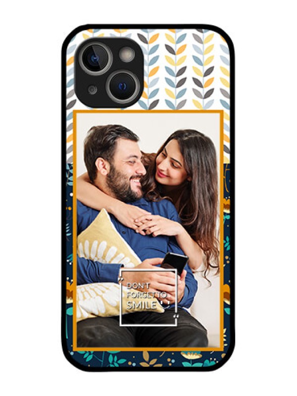 Custom iPhone 14 Plus Custom Glass Mobile Case - Pattern Design