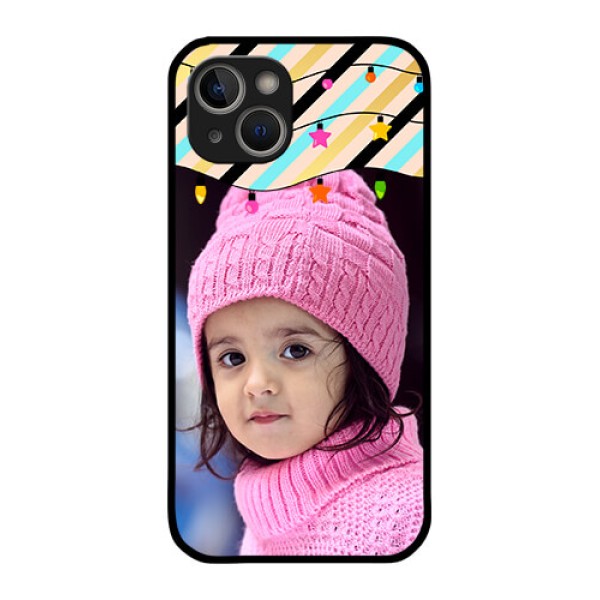 iPhone 14 Plus Custom Glass Mobile Case - Lights Hanging Design