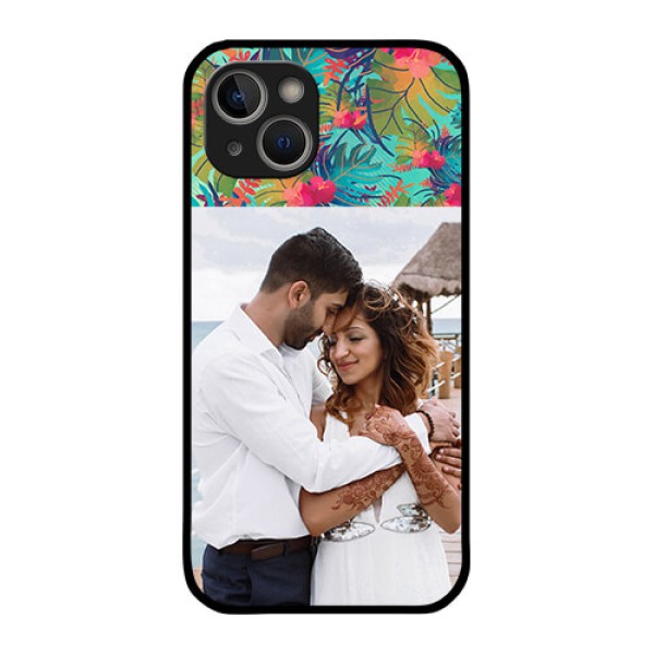 iPhone 14 Plus Photo Printing on Glass Case - Watercolor Floral Design iPhone 14 Plus Photo Printing on Glass Case - Watercolor Floral Design