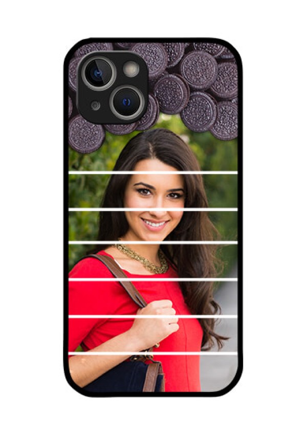 iPhone 14 Plus Custom Glass Phone Case - with Oreo Biscuit Design