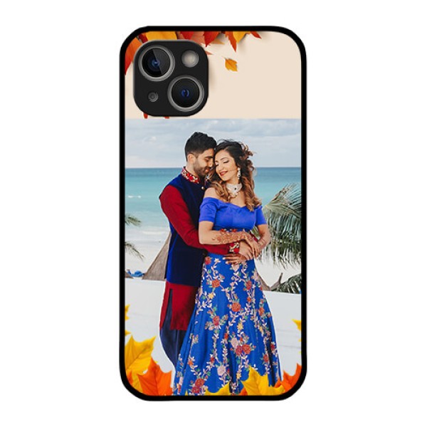 iPhone 14 Plus Photo Printing on Glass Case - Autumn Maple Leaves Design iPhone 14 Plus Photo Printing on Glass Case - Autumn Maple Leaves Design