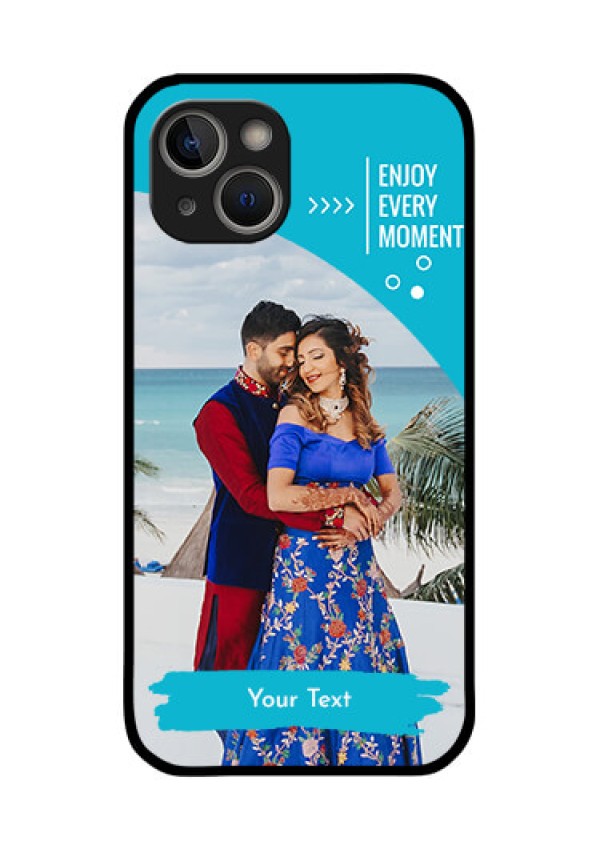 iPhone 14 Plus Custom Glass Mobile Case - Happy Moment Design