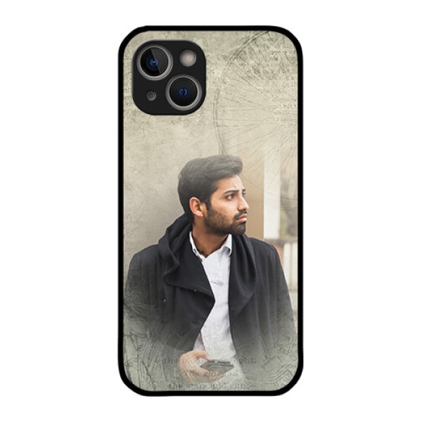 iPhone 14 Plus Custom Glass Phone Case - with vintage design