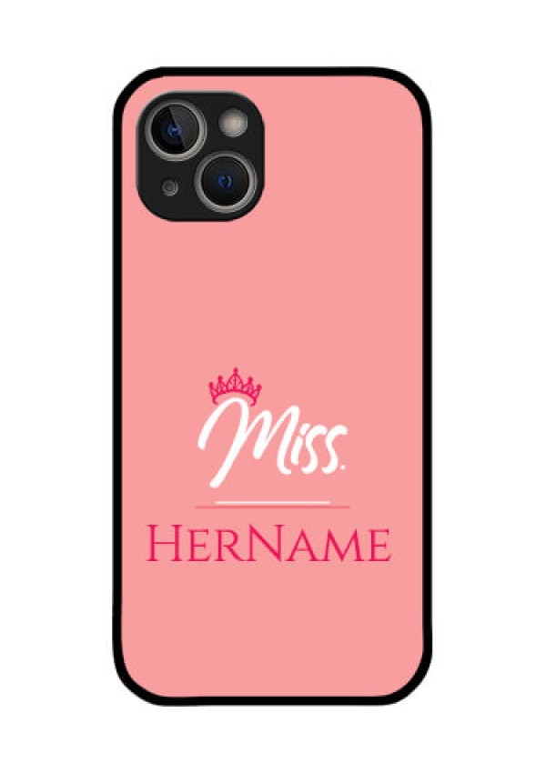 iPhone 14 Plus Custom Glass Phone Case Mrs with Name