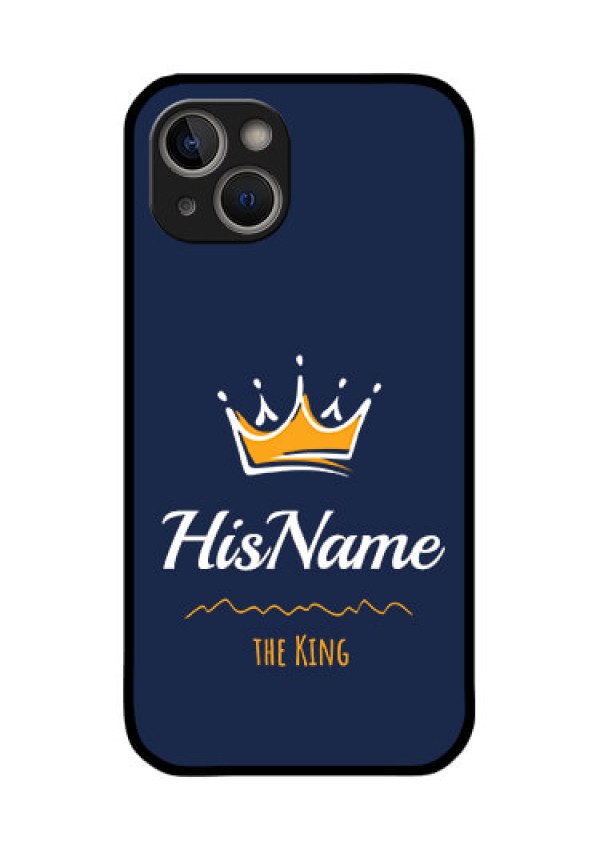 iPhone 14 Plus Glass Phone Case King with Name