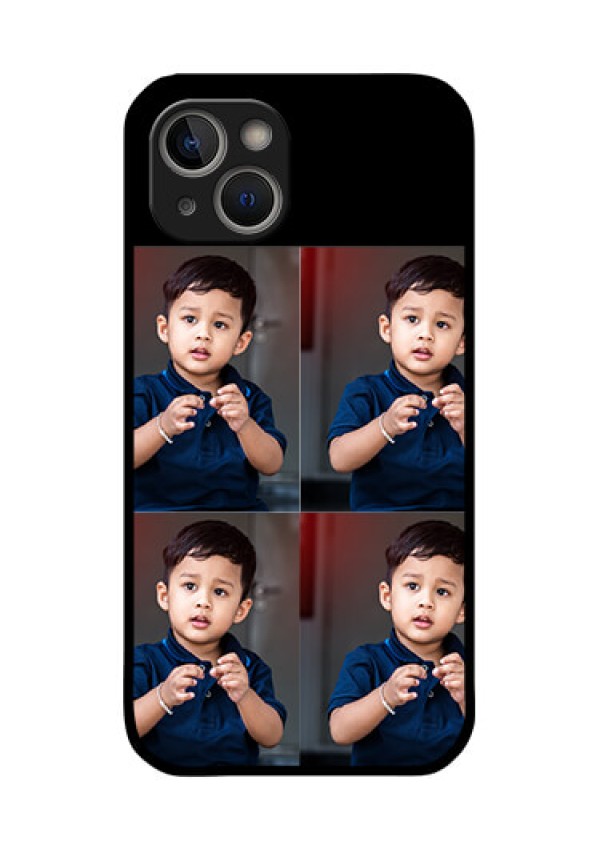 iPhone 14 Plus 4 Image Holder on Glass Mobile Cover