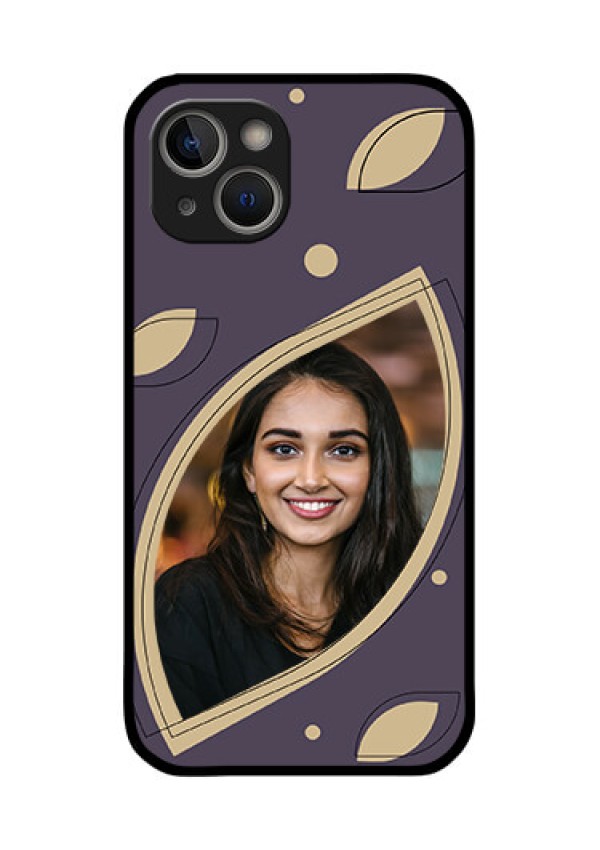 iPhone 14 Plus Custom Glass Mobile Case - Falling Leaf Design