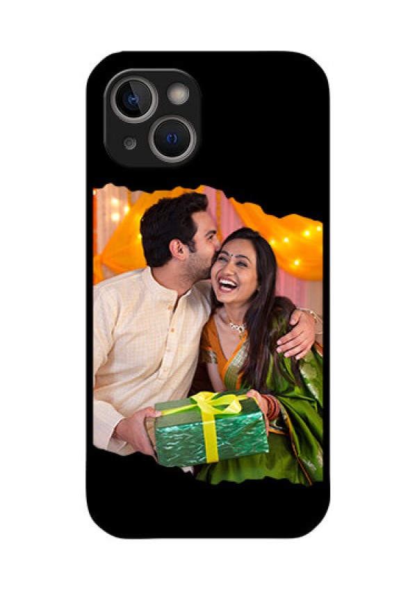 iPhone 14 Plus Custom Glass Phone Case - Tear-off Design
