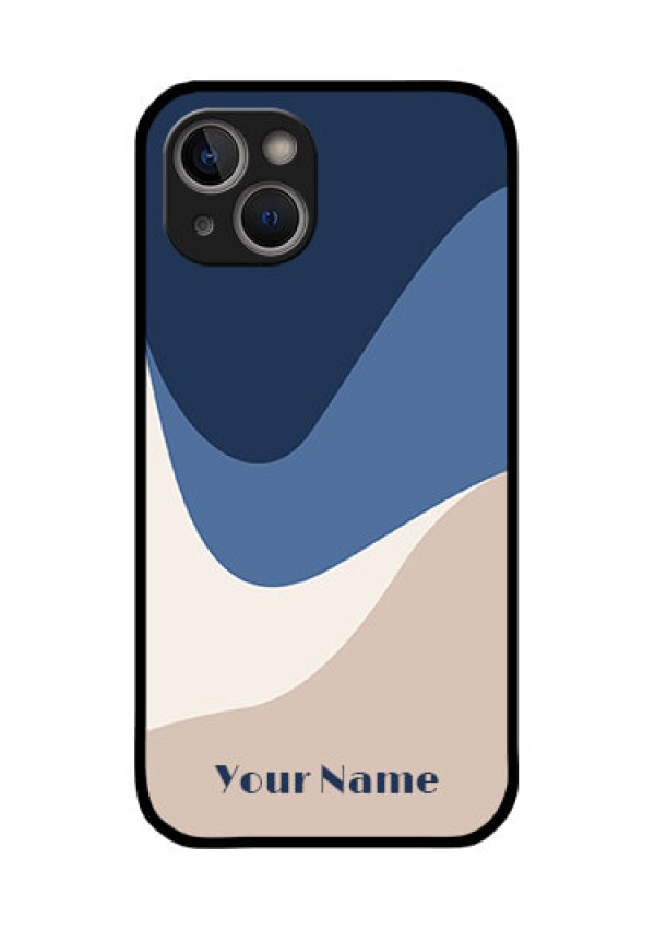 iPhone 14 Plus Custom Glass Phone Case - Abstract Drip Art Design